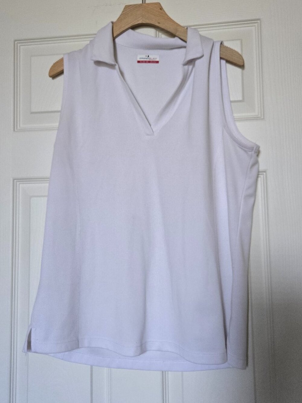Grand Slam Women's Sleeveless White Golf Polo Top - Size XL